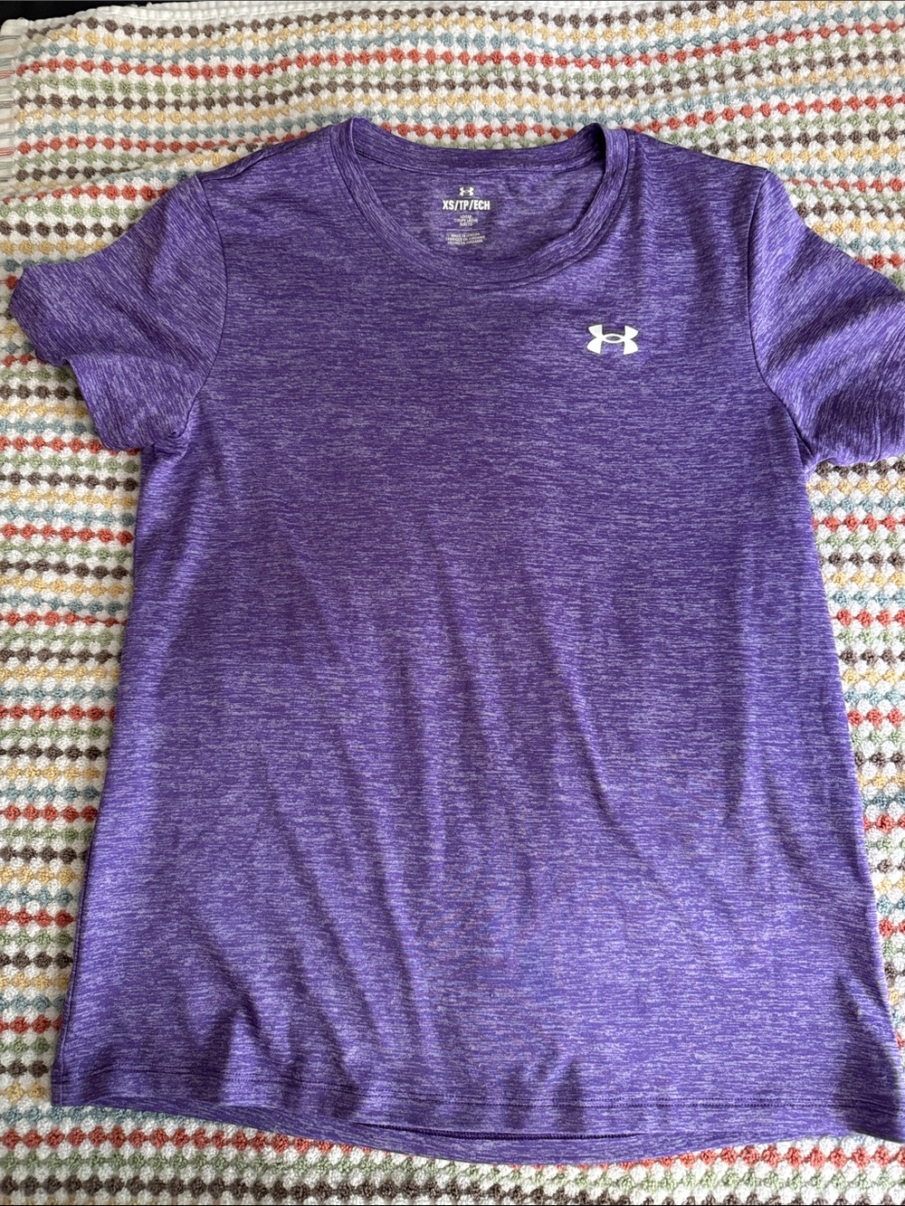 Under Armour Purple Heather Performance Crew Tee